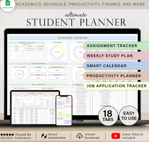 Student Planner 6 months