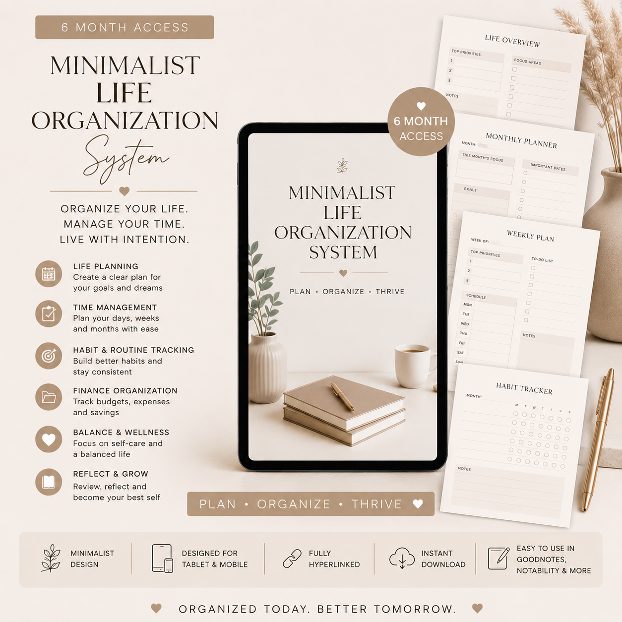 Minimalist Life Organization System – 6 Month Access