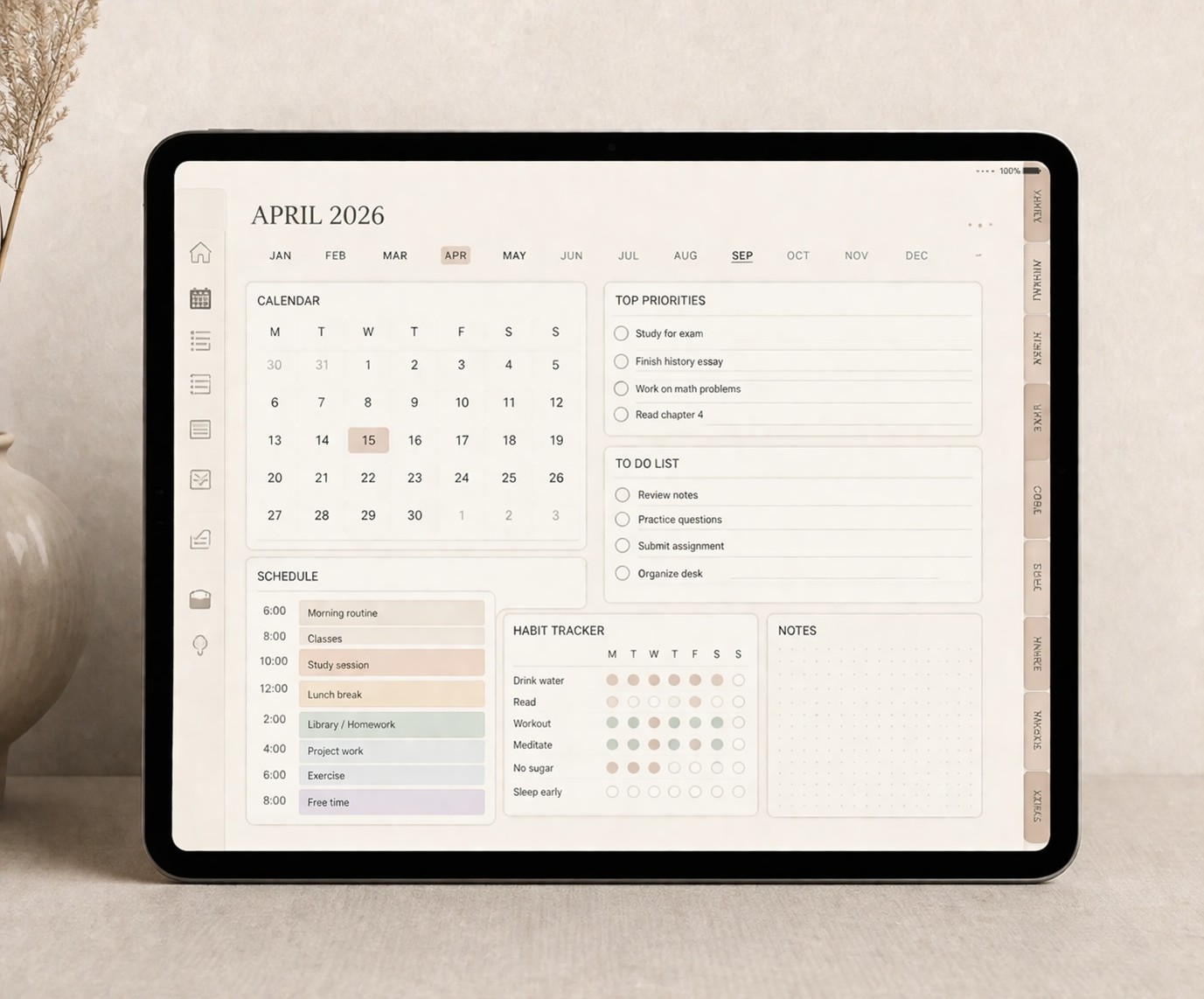 Minimalist 24-Month Digital Planner (2026–2027)